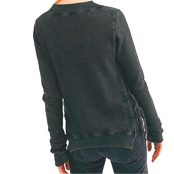 FP One Free People Cropped Thermal Interlaken Top - Picture 2 of 8